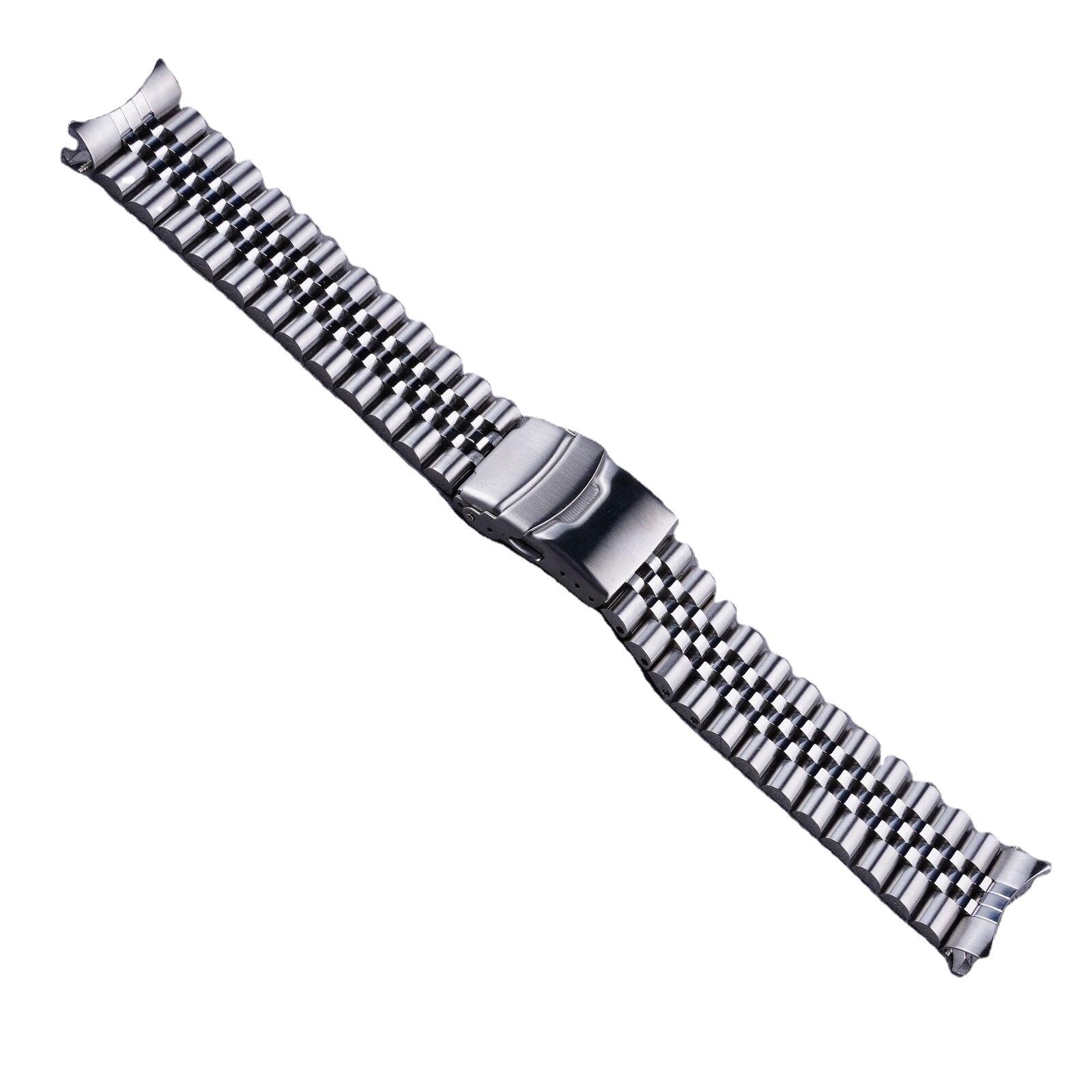 22mm Hollow End Silver Steel Jubilee Luxury Watch Band Bracelets for Orient Kamasu RA-AA0002L19A 22 mm серебряный