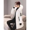 Mode Reißverschlusstaschen Design Übergröße Jacke Damen Winter Kragen Mit Kapuze Parka Kleidung Elegant Schlank Warm Dick Damenmantel