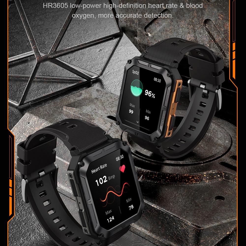 C20 PRO Smartwatch Mannen Bluetooth Bellen Buitensporten 1,83 inch Groot Scherm Spraakassistent Fitness C20Pro Smartwatch