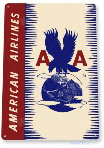 AMERICAN AIRLINES  X  TIN SIGN AVIATION AIRPLANE AIRCRAFT SOMETHING SPECIALAluminum 20x30cm（7.8x11.8inch）