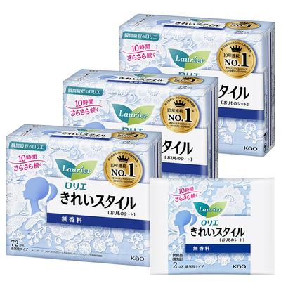 Laurier Kirei Style Unparfümiert 72 Teile x 3-teiliges Set inklusive Bonus (216 Stück) +