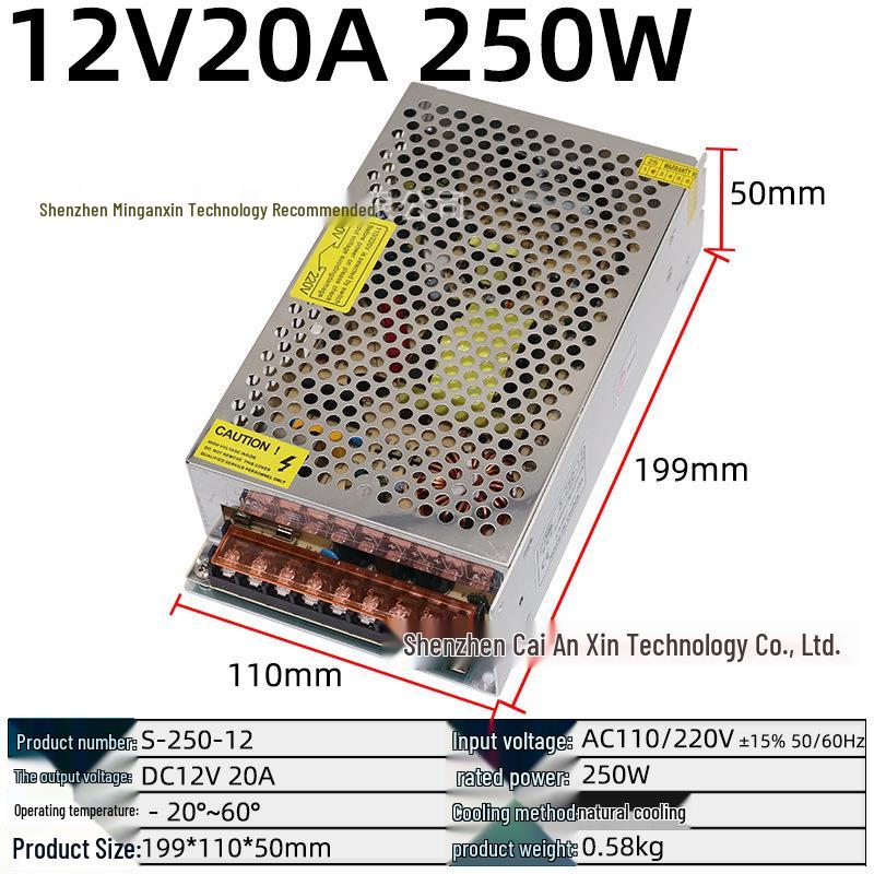 220V to Multi-Voltage Switching Power Supply for LED Strips and Monitors (5V, 12V, 24V, 36V, 48V; 5A-30A)
