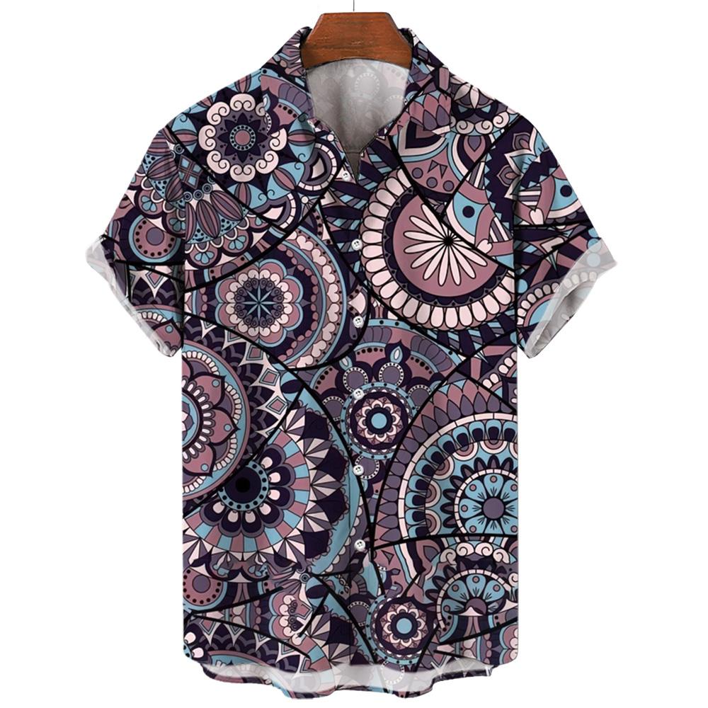 Luxury Men's Shirts Summer Fashion Blouse Casual Men's Clothing Hawaiian Shirts Oversized T-Shirt For Male Outdoor Streetwear