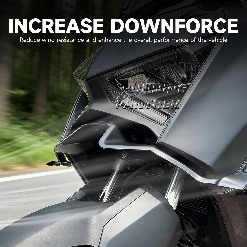 Spoiler Fixed Wing For YAMAHA XMAX 300 X-MAX 300 2023- Motorcycle Front Spoiler for Downforce Front Spoiler Lower Lip Fixed Wing