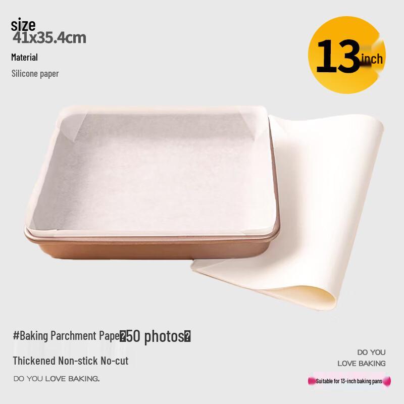 Diorain Non-Stick Baking Parchment Paper, 2 Rolls x 50 Sheets