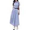Coffee Break French Temperament Shirt Long Dress Women's Summer New Fashion This Year Popular Plaid Dress Women's Clothing