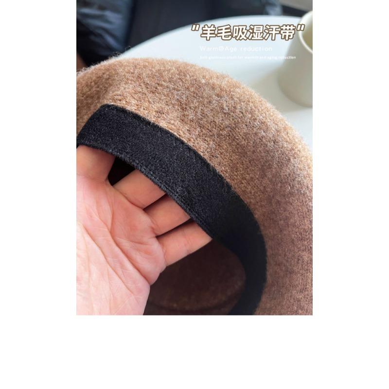 Vintage Hepburn Style Black Round Top Bucket Hat For Women