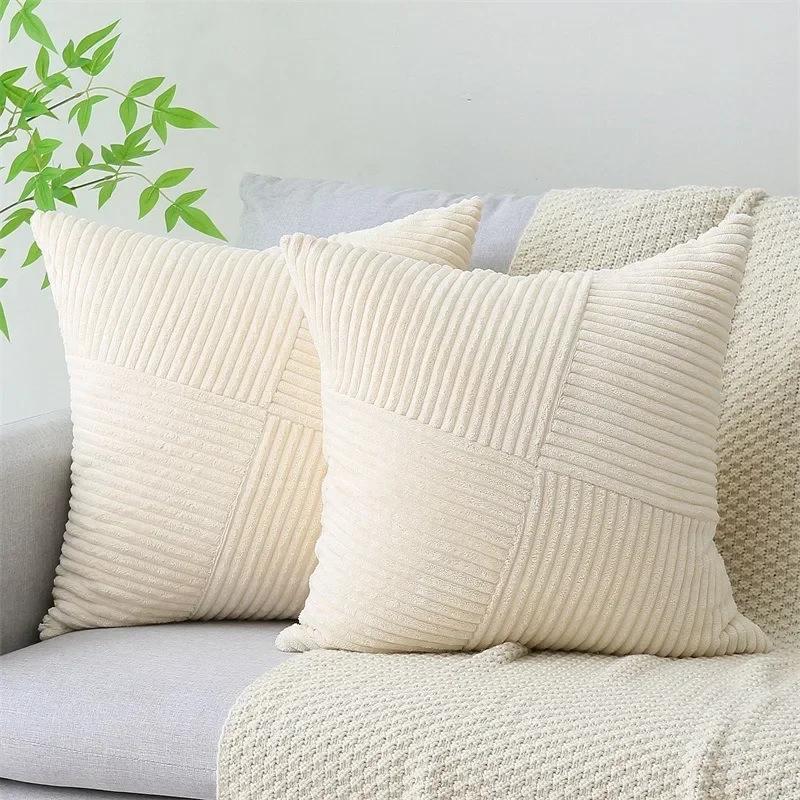 

Желтая текстурированная наволочка на поясничную подушку вельвет бохо чехлы для подушек спальня диван фермерский дом 40x40 см наволочка для дивана гостиной 40x40CM 1Pcs