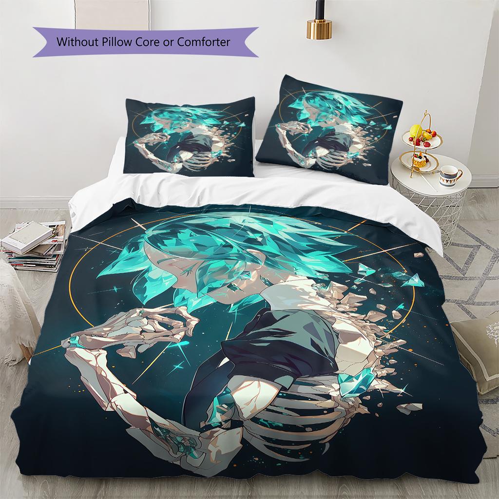 Land of the Lustrous Pattern Bedding,Quilt Set Quilt Cover Pillowcase Home Birthday Gift (1 * duvet cover + 2 * pillowcase, without core)