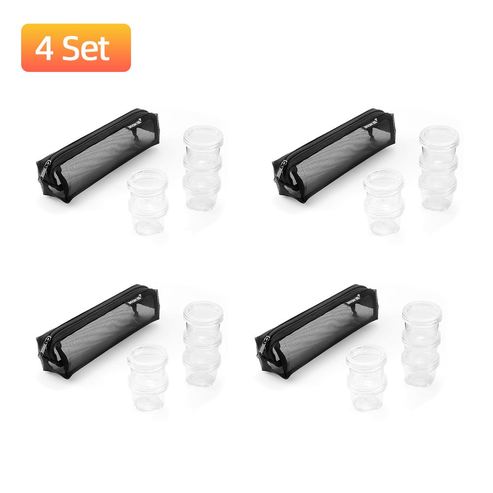 Camping Spice Kit With 5 Clear Seasoning Bottles Condiment Container Portable Travel Spice Container For Picnic Cooking Barbecue