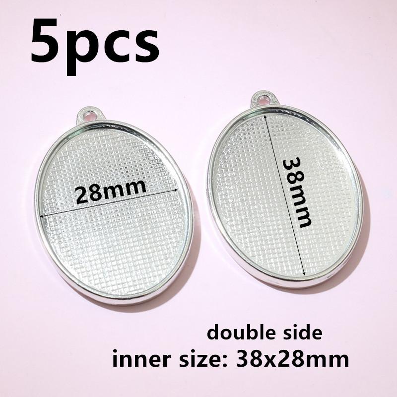 3-10pcs 18x25mm 19x38mm 25x50mm Inner Size Rectangle Pendant Cabochons Blank Base Setting Tray DIY Jewelry Making Accessories