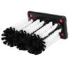 3 Head Cup Brush Removable Efficient Cleaning Glass Washer Brush with Suction Base for Bar Long Leg