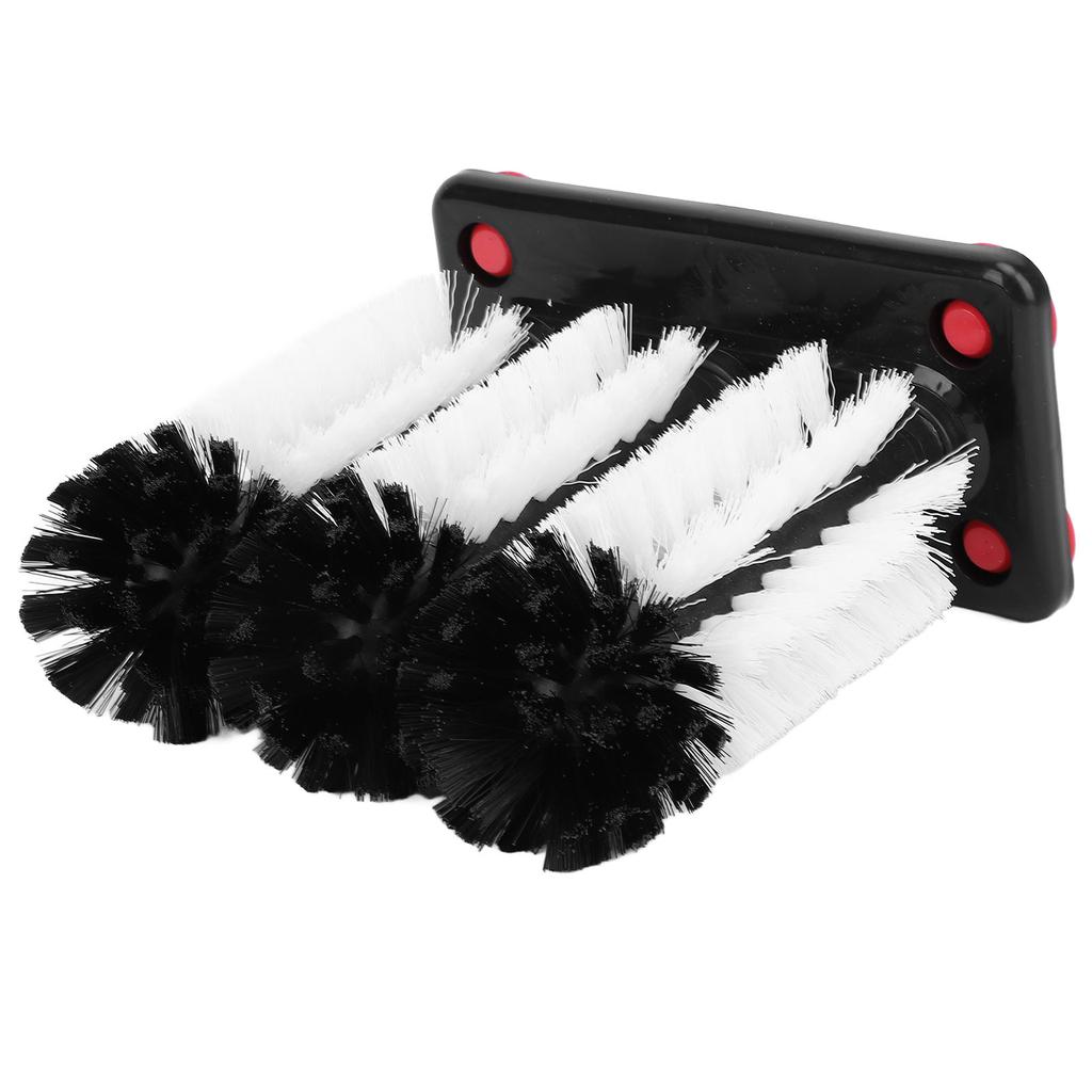 3 Head Cup Brush Removable Efficient Cleaning Glass Washer Brush with Suction Base for Bar Long Leg