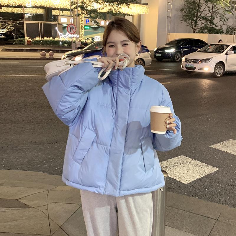 Herbst Winter Verdicken Warmer Parka Damen Lässig Süß Einfarbig Große Tasche Lockere Jacken Oberbekleidung