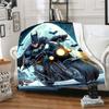 1pc Batman Motorcycle Chase Cartoon Blanket,Portable Throw for Travel & Camping, All Season Cozy Blanket,Ideal Gift