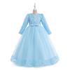 Girl Long Sleeve Dress Princess Party Gown Flower Performance