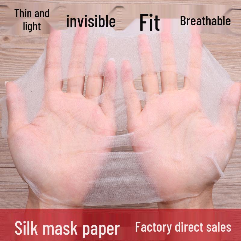 Qina Ultra-Thin Water-Saving Silk Face Mask - Disposable, Non-Compressed, Invisible, DIY Funny Mask Paper Not Compressed
