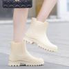 Women's Fashion British Style Waterproof Rain Boots