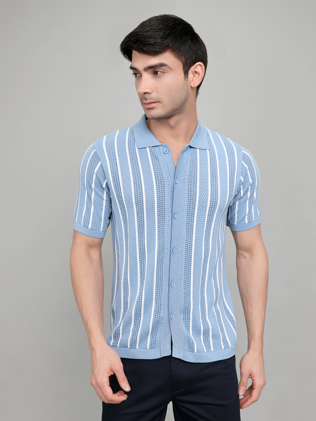 Monte Carlo Men Smart Fit Light Blue Shirt L светло-синий