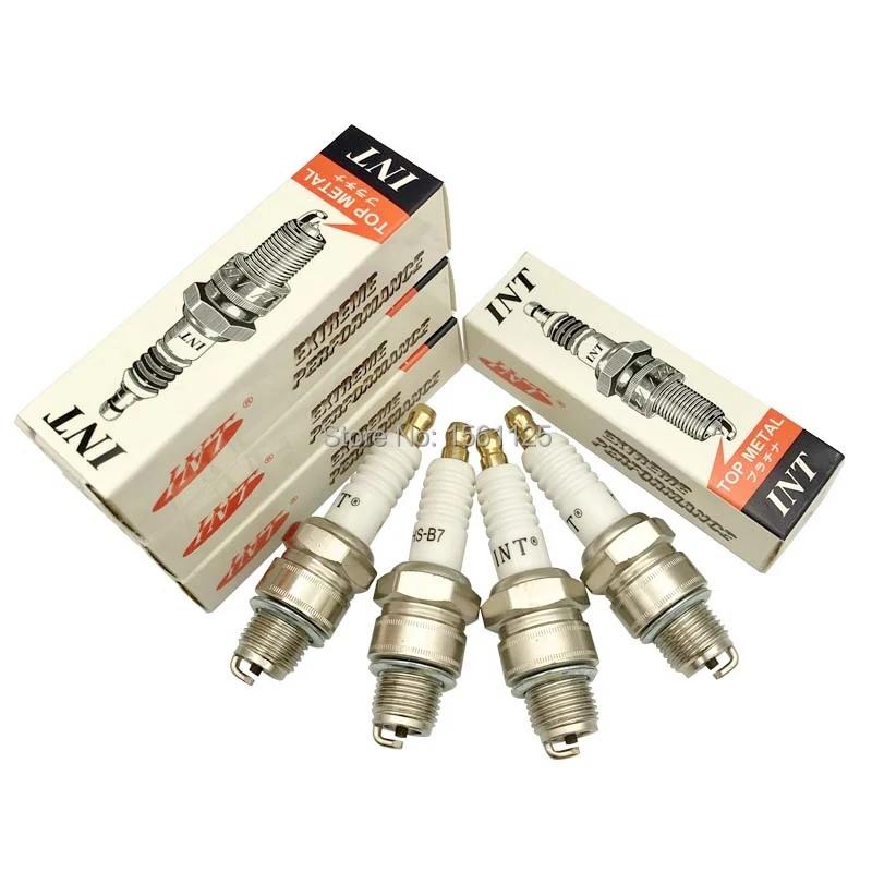 4PCS INT HS-B7 two stroke outboard yacht spark plug for W7BC BR7HIX IWF22 W22FPU10 BP7HIX BPR7HIX BP7HS B7HS-10 BR7HS B6HS WHITE PACK