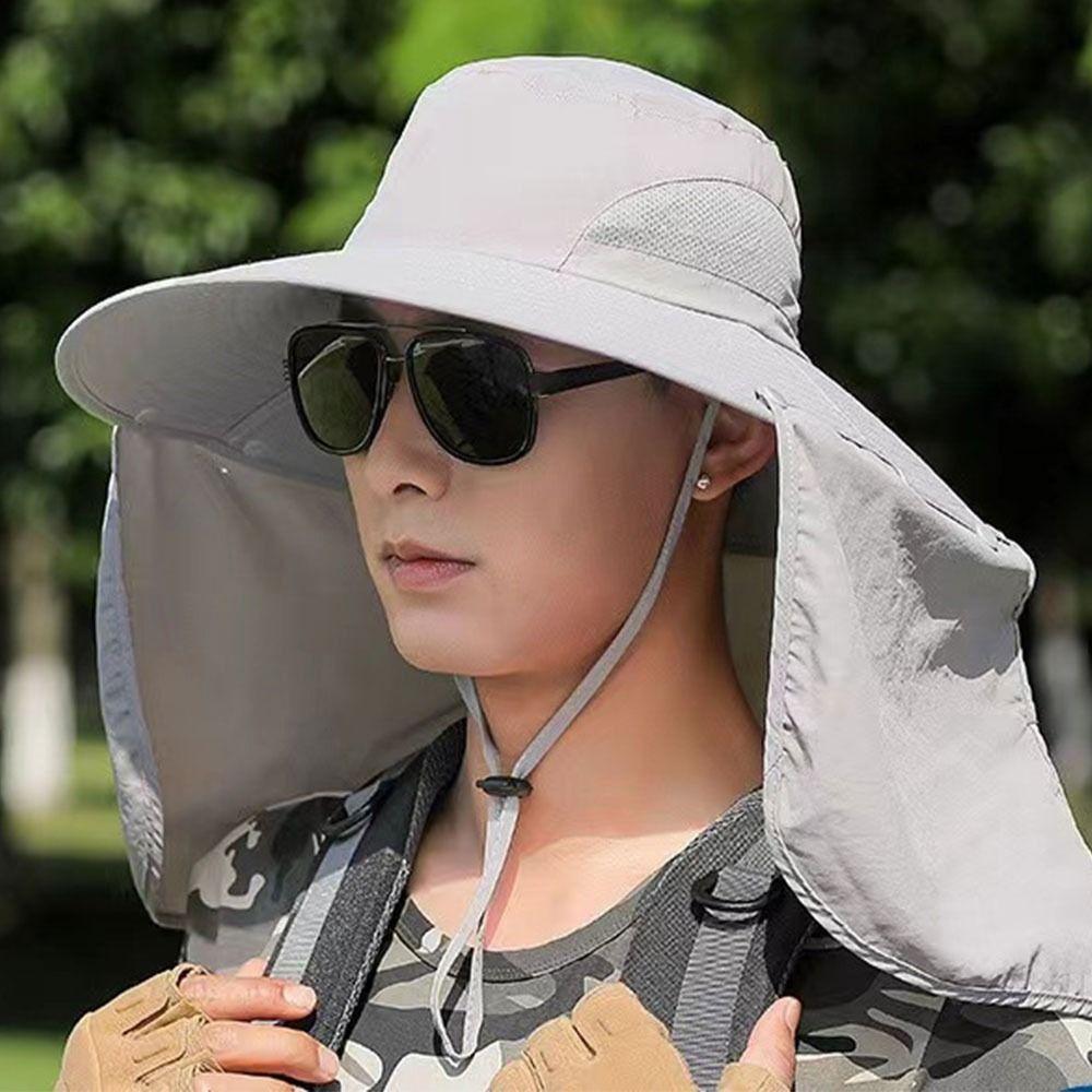 

Fashion Waterproof Bucket Hat Sun Protection Portable Fisherman Cap Breathable Sun Hat Camping Hiking бежевий