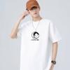 New Men's Round Neck Short Sleeve Mercerised Cotton T-shirt Loose Casual T-shirt Tops