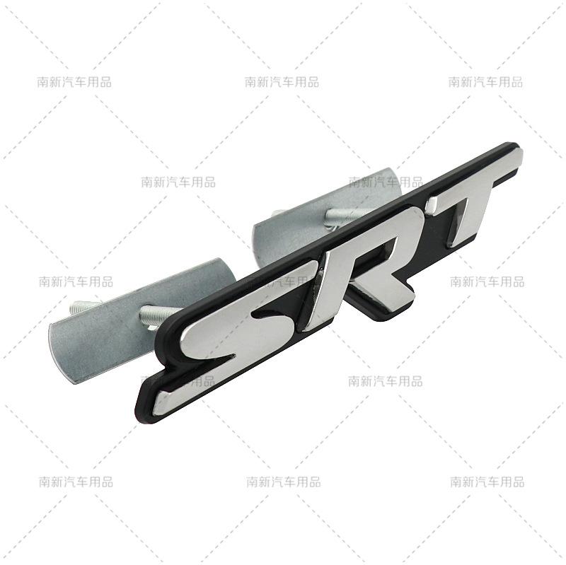 UAL3 3D Metal SRT Grill Badge Emblem Car Stickers For Dodge Charger Ram Viper Magnum Caliber Journey Car Styling Auto Accessories