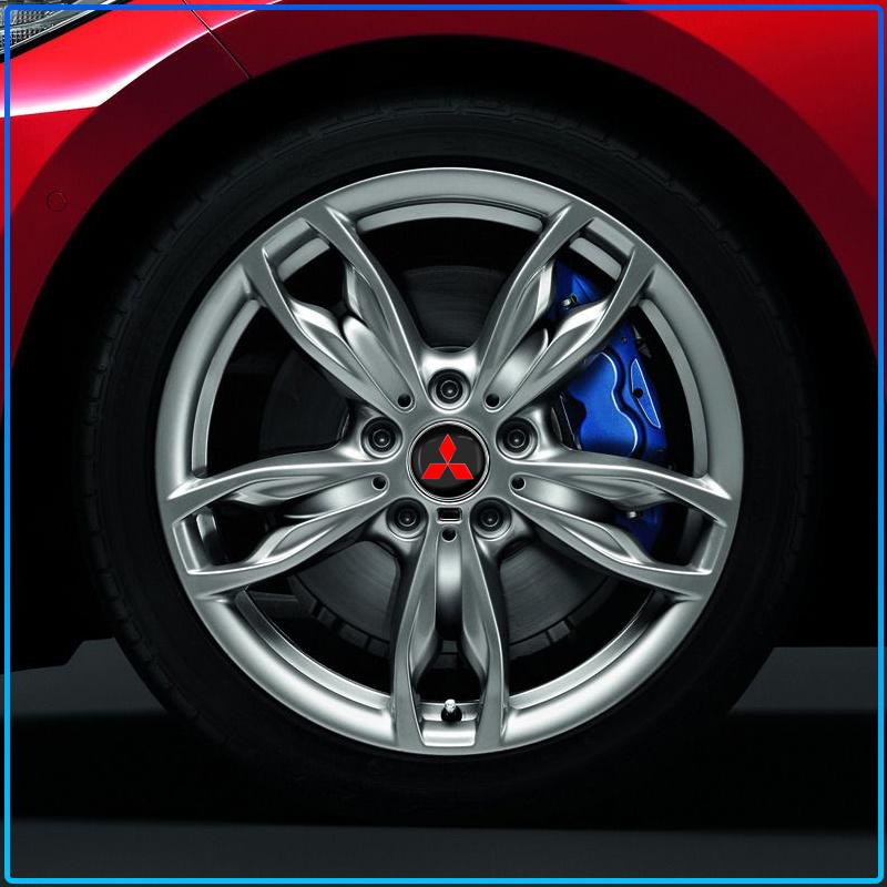 For Mitsubishi Lancer 7 8 I200 Pajero Montero Sport Outlander ASX Mirage Eclipse4Pcs 60MM Car Wheel Center Hub Cap Car Accessories