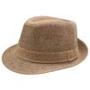 Linen Rolled-Brimmed Jazz Hat Summer British Retro Small Top Hat Outdoor Sun Hat