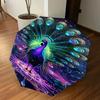 1pc peacock colorful Automatic Open/Close Umbrella with Windproof, 8-Rib Sturdy Canopy, Durable Ribs, Fashionable Design1212A