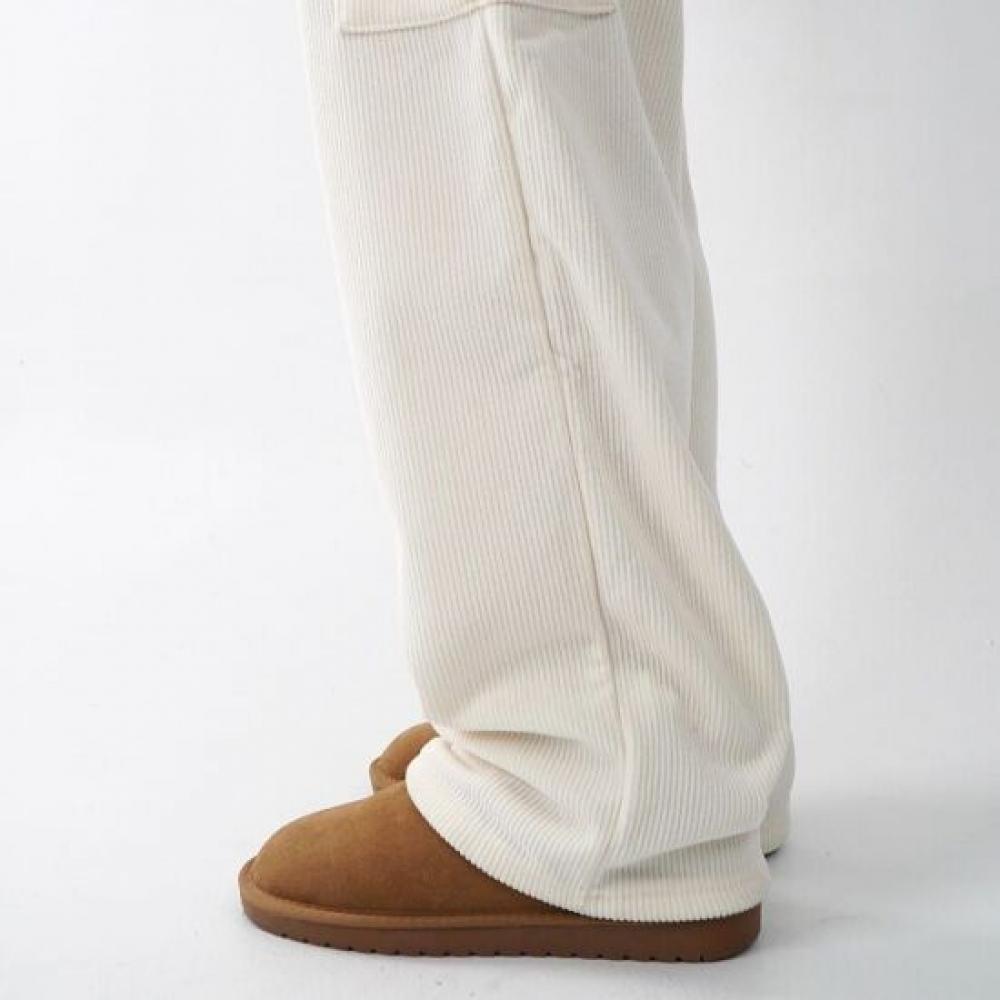 Onl Women Heavy Fleece Cargo Corduroy Wide Pants