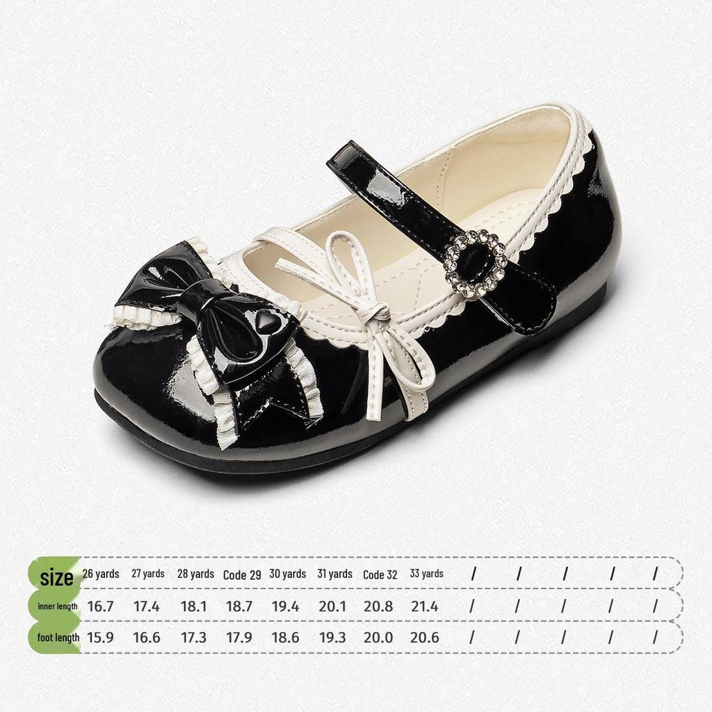 Snuffy Girls' New Year Red Princess Lolita Leather Shoes - Fashionable, Soft Sole for Spring/Autumn 2026