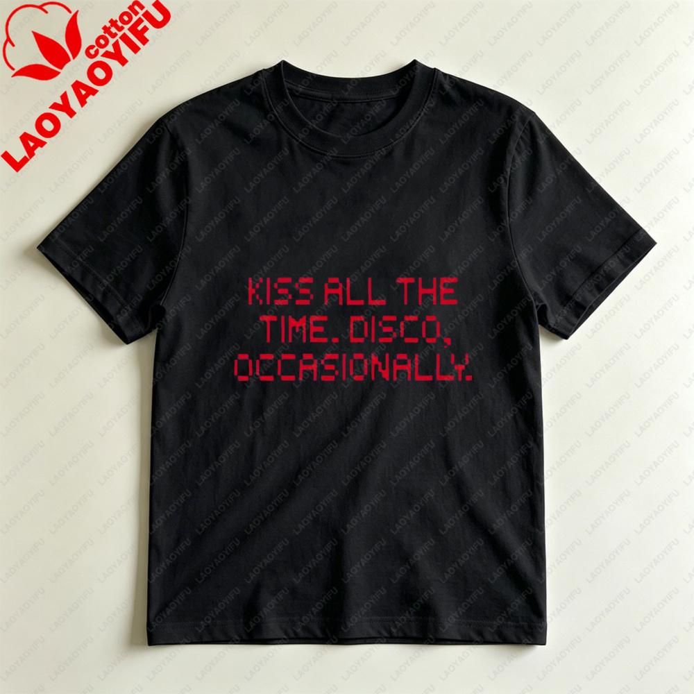 Bacia Sempre Disco Occasionalmente T-shirt Unisex Moda Casual Cotone Manica Corta Estate Harajuku Estetica Top Regalo Per Lei