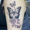 Realistic Butterfly Rose Tattoo Sticker, Waterproof And Long-Lasting, Women'S Upper Arm Advanced Sense Simulation Tattoo