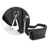 Ketmart Waist Pack Travel Handy Hiking Zip Pouch Document Money Phone Belt Sport Bag for Men and Women and Adult Leather (Black)
