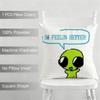 Little Aliens Flug Cushion Cover Household Decoration Linen Sofa Cushion Cover: Skin-Friendly & Breathable with Invisible Zipper