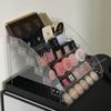 Transparent Multi-Layer Cosmetic Organizer for Nail Polish and Eyeshadow Palettes
