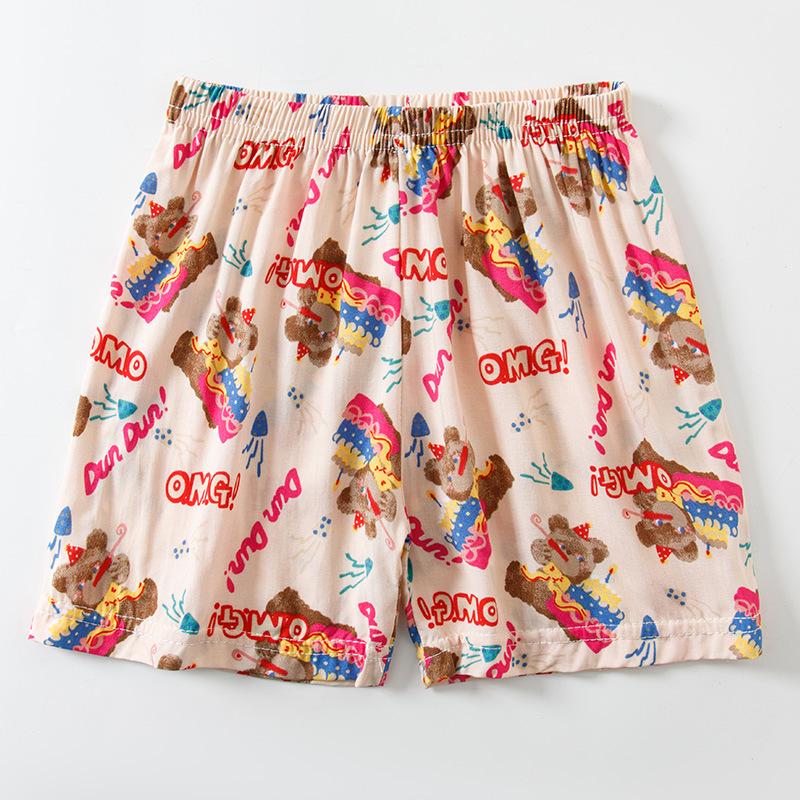 22 Nowe Szorty Letnie Bawełniane Wiskozowe: Lekki i luźny krój dla chłopców, dziewczynek i niemowląt - Strój plażowy dla rodziców i dzieci