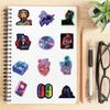 52 Colored Cyberpunk Stickers Decorate Guitar Laptop Suitcase DIY Waterproof Stickers