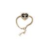 Klassisches Doppel-C-Herz-Stil-Armband Damenarmband Gold ABB654-B14145-NR576