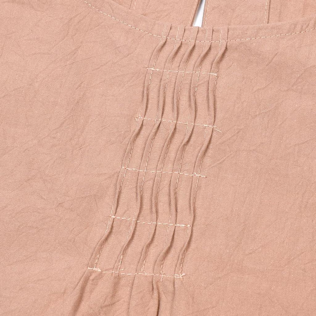 Sewing Washer Pintuck Light [Kusuguru Japan] Apron, Apron, K103-12, Brown, M-L