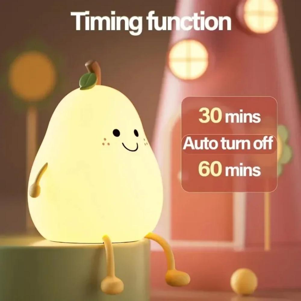 USB-wiederaufladbares Nachtlicht Birne Silikon Nachtlichter Berührungssensor Schlafzimmer Nachttisch Katzenlampe Mit Fernbedienung Für Kinder Baby Geschenke