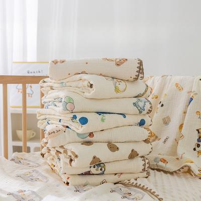 Bebek Battaniyesi Yenidoğan Pamuklu Gazlı Bez Battaniye Bebek Karikatür Baskılı Süper Yumuşak Yorgan Müslin Örtü Kundaklama Örtüleri Çocuk Yatak Takımı