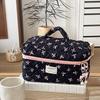 Minimalist Fabric Makeup Bag With Wrinkle Bows For Travel And Daily Use