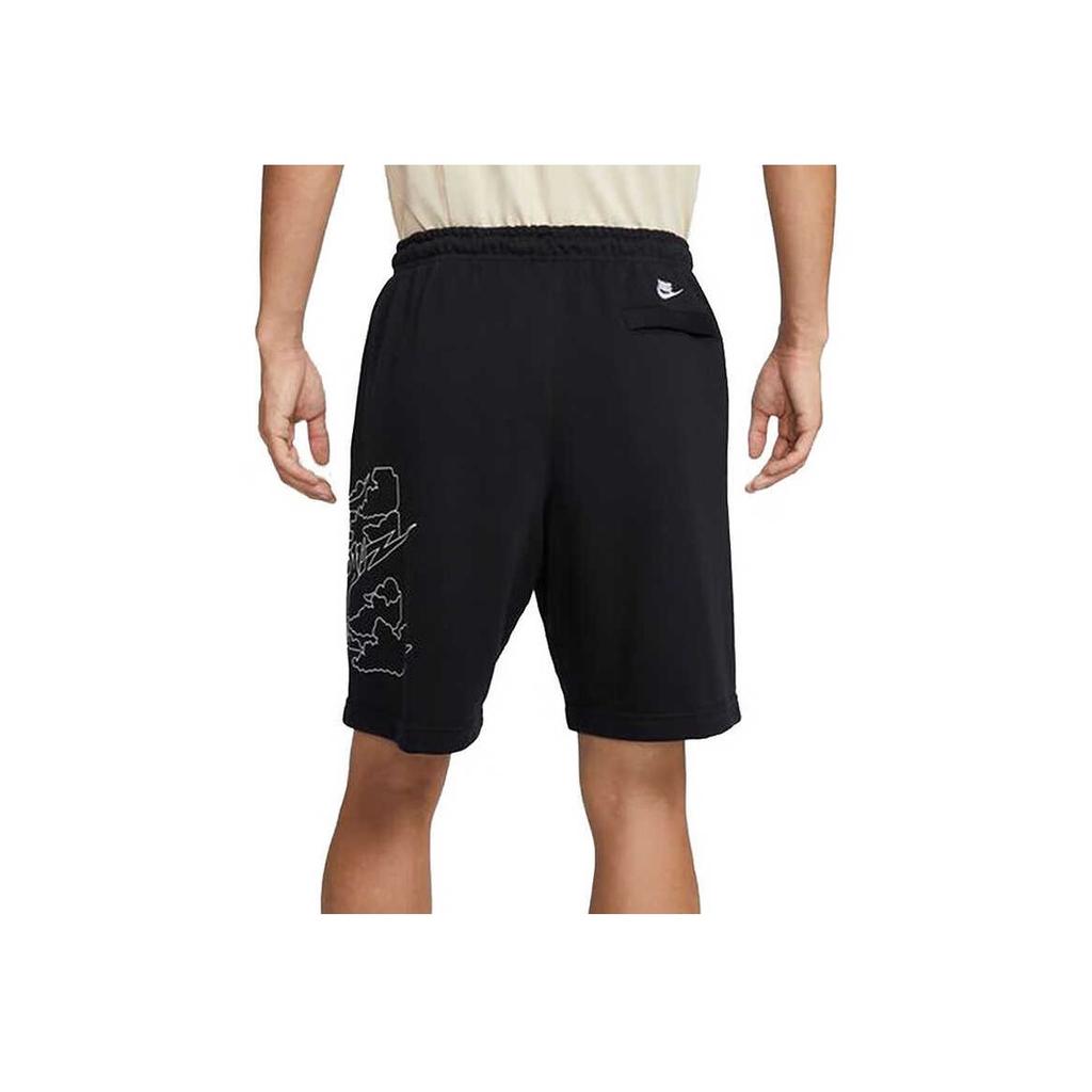 Nike Letter Pattern Design Comfortable Versatile Mid-Waist Three-Quarter Shorts Men Shorts Black FZ0819-010