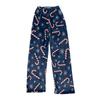 Pantaloni casual largi pentru femei cu imprimeu de Crăciun