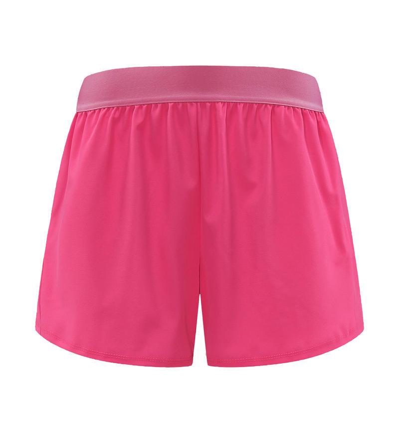 Women's Quick-Dry High Waist Running Shorts - Anti-Exposure, Fake Two-Piece Design with Inner Lining