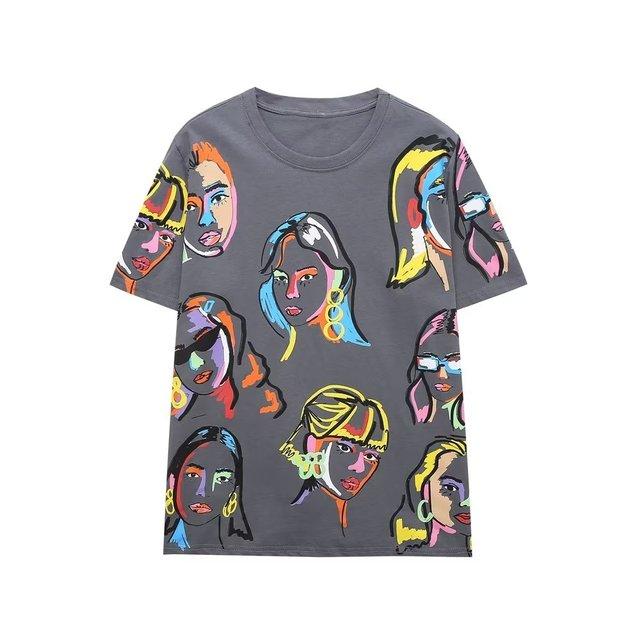 Sivatu Short Tshirt Womens Traf Sleeve Tee Tops Summer Y2k Streetwear Shirts Fashion Woman Blouse 2023 Summer T Shirt Female