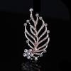 Shining Princess Fashion Exquisite Rhinestone Hollow Leaf Brooch Clothing Accessories Brooch Pin Jewelry Banquet Brooch Pin