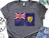 Vintage Style Turks and Caicos Pride Flag Shirt, Funny Tee, T-shirt, Birthday Gifts for Men and Women